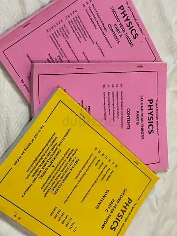 P.C Thomas Chaithanya. Set of 3 Physics Second Year Theory books/Question bank (Parts A, B and C)