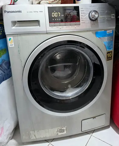 Panasonic 8kg Front Load Washer Dryer - Silver, Good Working Condition