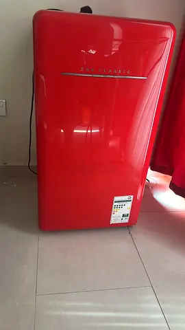 Red retro mini fridge - single door compact refrigerator (The Classic)