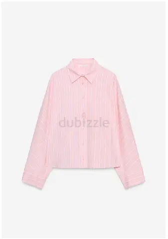 Light Pink Striped Long-Sleeve Shirt - Women's