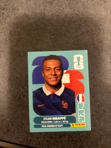 Panini Kylian Mbappé Football Sticker/Card (Single)