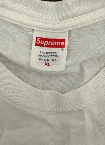 Supreme white cotton T-shirt XL (pre-shrunk, Made in USA)