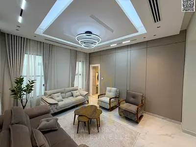 Villa for sale in Ajman | Al Zahiyah area | 5 bedrooms, majlis and 2 halls | Price includes registration and ownership fees and furnishings, freehold