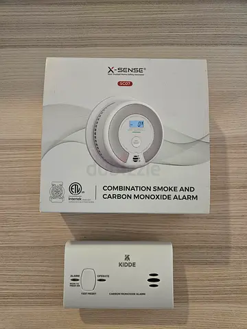 Smoke and carbon detector, 2 pieces