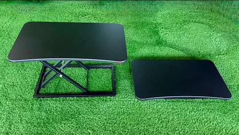 Adjustable Black Laptop Riser & Detachable Mouse/Keyboard Tray - Good Condition