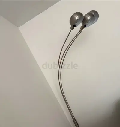 Tri beacon metal arc floor lamp
