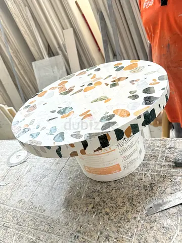 Marble tile cutting and insulation