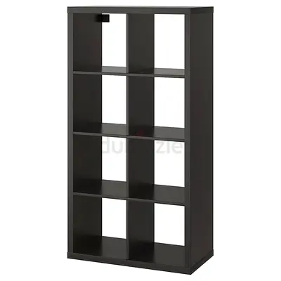 IKEA KALLAX Shelving Unit (8 Cubes) – Black-Brown