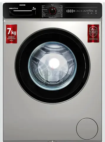 Hoover 7kg Front Load Washing Machine - Silver, Energy Efficient