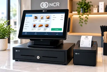 NCR POS System with Touchscreen, Cash Drawer & Receipt Printer