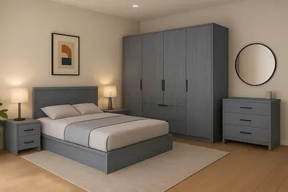 Luxury Fabric Bed Frame With Stylish Modern Design Headboard
