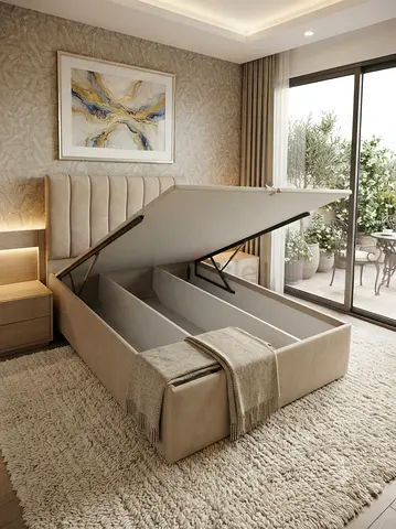 King Size Hydraulic Storage Bed Frame New For Sale