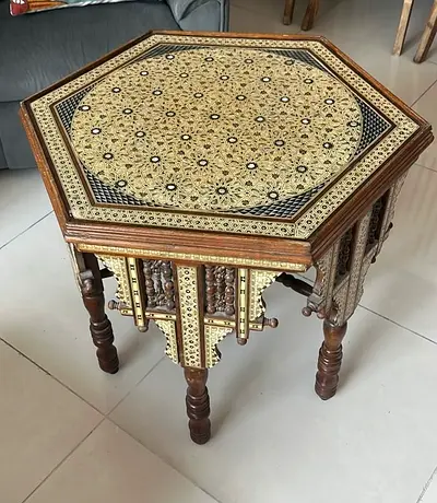 Antique wood table hand made