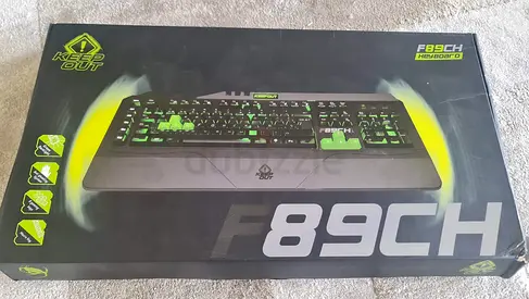 F89CH Gaming Keyboard (boxed) - RGB/Backlit Mechanical-style