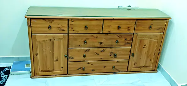 Wooden Storage Cabinet with Drawers
