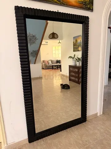 Large Black Framed Full-Length Mirror Decorative Wall Mirror