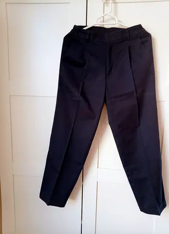 2 pairs dark navy formal (school) trousers - size medium, good condition