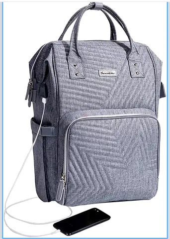 Brand New Sunveno Diaper Bag / Maternity Backpack – Grey