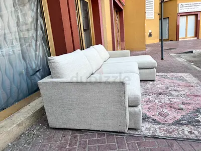 Crate barrel Lounge Deep L shape sofa Beige