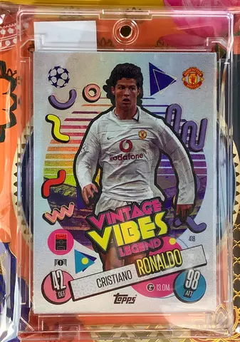Vintage Vibes Cristiano Ronaldo Topps Football Trading Card (Sealed)