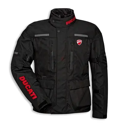 Black Ducati C4 Touring Motorcycle Textile Jacket - Size XXL