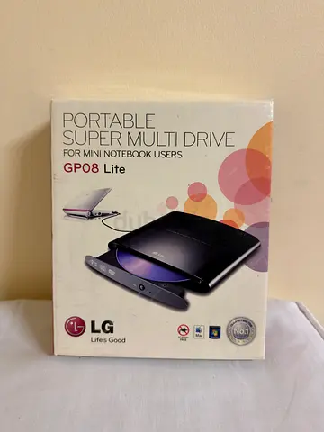 LG Portable Super Multi Drive GP08 Lite external DVD writer (boxed)