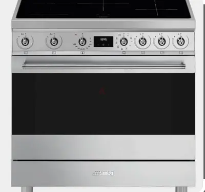 Smeg Stainless Steel Electric Range with Induction Hob and Oven 90cm