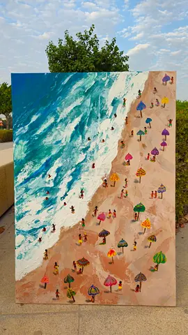 Impasto Beach Painting / Wall Decor/ Original Handmade Painting