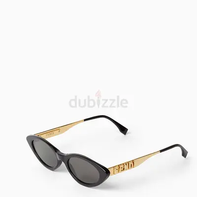 Fendi Cat-Eye Sunglasses with Gold Temple Detail