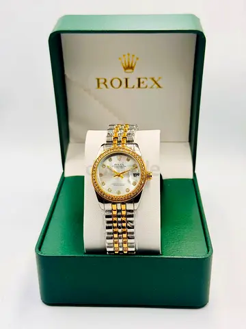 Rolex Datejust Ladies Watch – Two-Tone Gold & Silver, Diamond-Style Dial