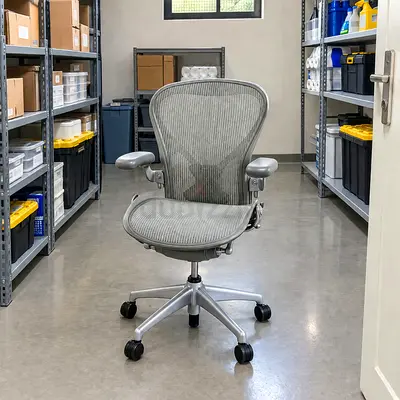 Herman Miller Aeron Office Chair - Size B Light Gray (Good Condition)