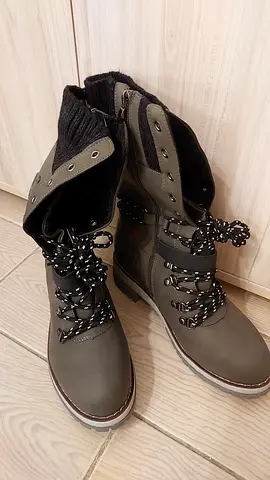 Dark green ladies tall boots 37.5 size