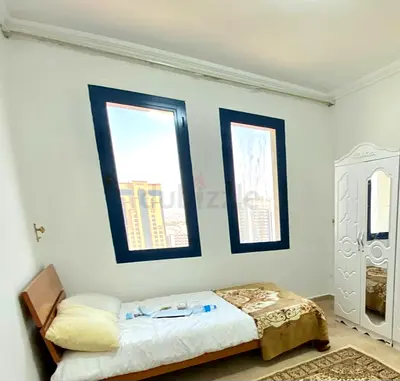 Wooden bed with matress