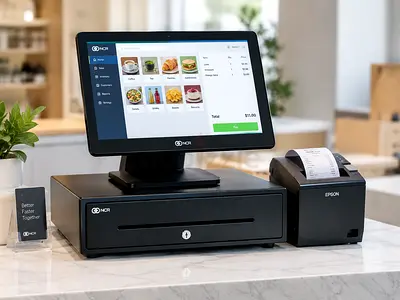 NCR POS Terminal Bundle with Epson Receipt Printer and Cash Drawer