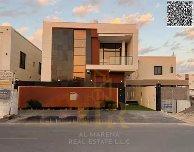Villa for Sale in Al Bahia – Ajman | 4 Master Bedrooms | Two Floors & Roof | Master Majlis & Living Room | Registration Fees Included