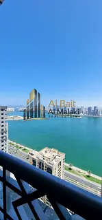 Open Sea View Apartment for Annual Rent in Al Qasba, Al Majaz 3, with 2 Bedrooms, 3 Bathrooms, Centr
