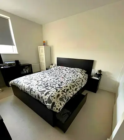 Ikea Queen size bed with mattress and storage drawers