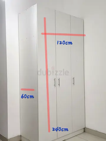 Modern White 3-Door Wardrobe