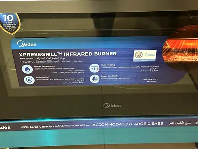 Midea 90x60cm Gas Cooker MFO-MG36LE(SS), Silver, 5 Burners