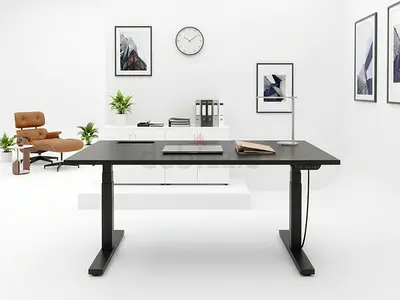 Electric Height Adjustable Standing Desk - Black