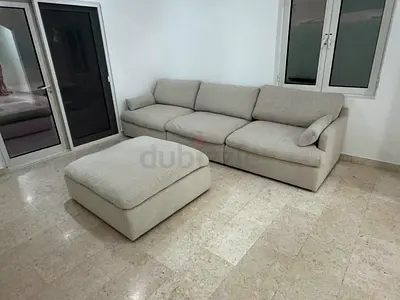 Home centre Swin Feather Filled Sofa with stool