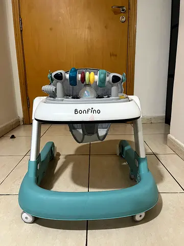 Bonfino baby walker / activity walker - light blue, good condition