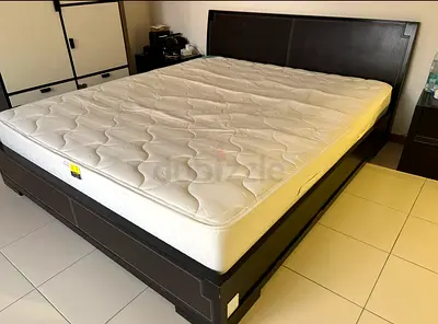 King size bed frame with mattress - good condition