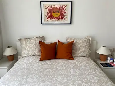 IKEA MALM King bed frame with 2 side tables (mattress not included)