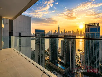 Fully Furnished | Sea & Burj Khalifa View | High Floor