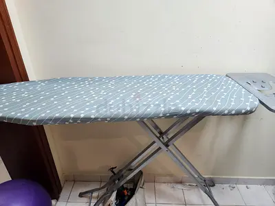 Adjustable Folding Ironing Board with Grey Patterned Cover