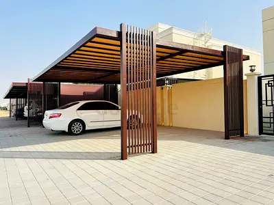 Modern Wooden Pergola Car Shade / Covered Parking Structure