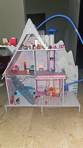 Large multi-level wooden LOL dollhouse with furniture and accessories