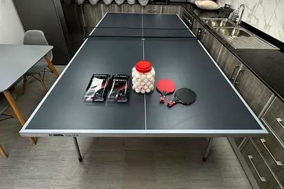 Cornilleau Table Tennis Table (Full Set) – Table + Net + 4 Rackets + Balls