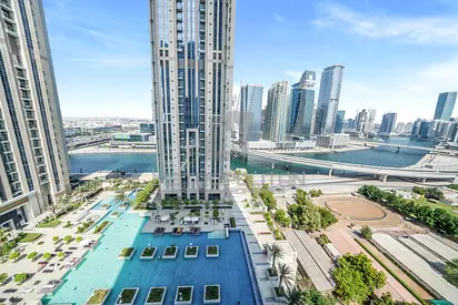 Burj Khalifa & Dubai Water Canal Views | Mid-Floor